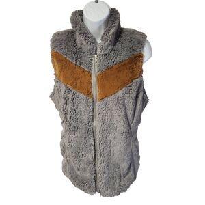 Patagonia Gray and Brown Fleece Vest